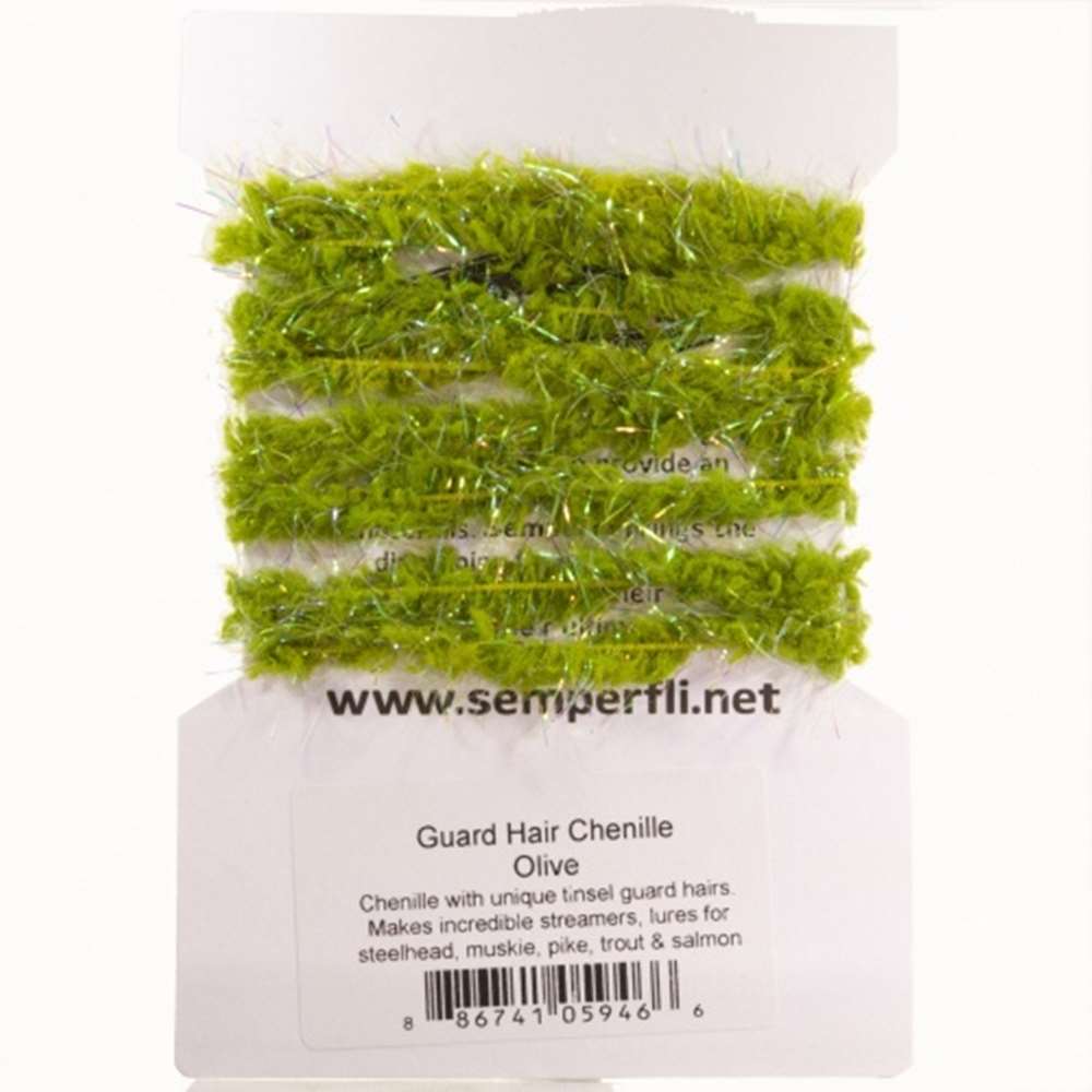 Guard Hair Chenille Olive